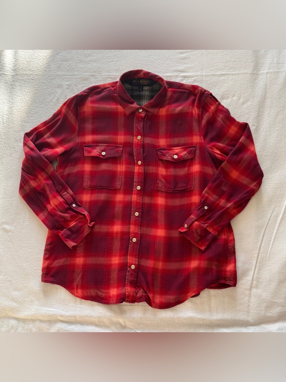 Gap x Pendleton Lightweight Plaid Shirt Summer Weight Ladies Large